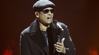 Xavier Naidoo performs during the 2016 Echo Music Awards in Berlin, Thursday, April 7, 2016.  (AP Photo/Markus Schreiber, Pool)