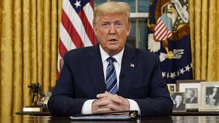 President Donald Trump speaks in an address to the nation from the Oval Office at the White House about the coronavirus Wednesday, March, 11, 2020.