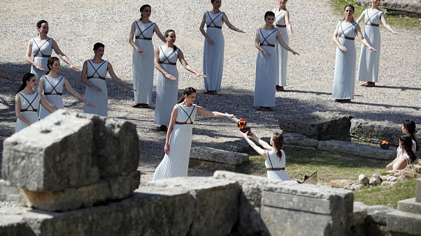 Greece Olympics Tokyo Flame Lighting Greece Olympics Tokyo Flame Lighting