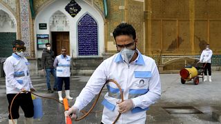 İran'da dezenfekte çalışmaları