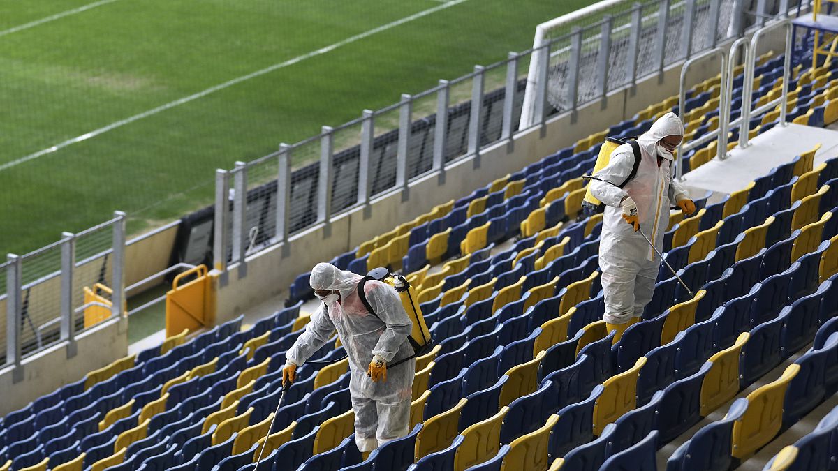 Ankara'da stadyumlarda dezenfekte çalışmaları