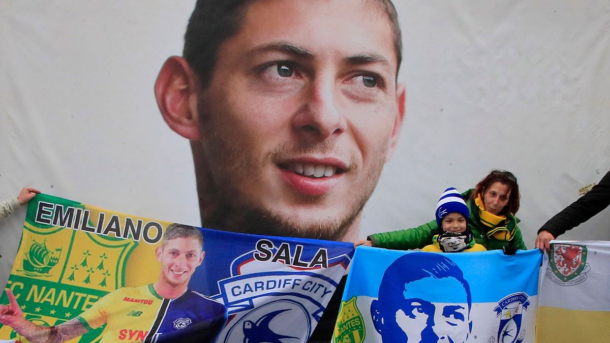 Supporters pay tribute to Argentinian soccer player Emiliano Sala