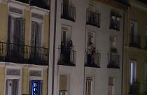 Spanish take to their balconies to applaud medical staff battling coronavirus