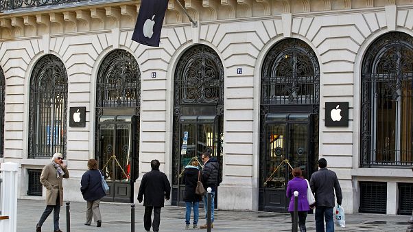 An Apple store in Paris An Apple store in Paris