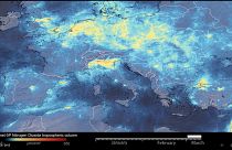 İtalya'da Copernicus Sentinel-5P uydusundan çekilen ve hava kirliliğinin azaldığını gösteren görüntüler