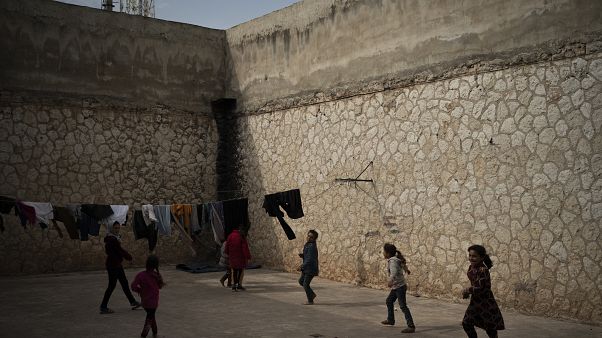 Suriye'nin İdlib kentindeki göçmen çocuklar Suriye'nin İdlib kentindeki göçmen çocuklar