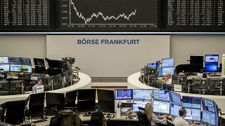 The curve of the German stock index DAX is seen at the stock market in Frankfurt, Germany, March 17, 2020,