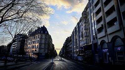 Les rues désertes de Paris le 19 mars 2020, troisième jour de confinement en France 