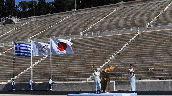 Greece Tokyo Olympics Flame Virus Outbreak Greece Tokyo Olympics Flame Virus Outbreak