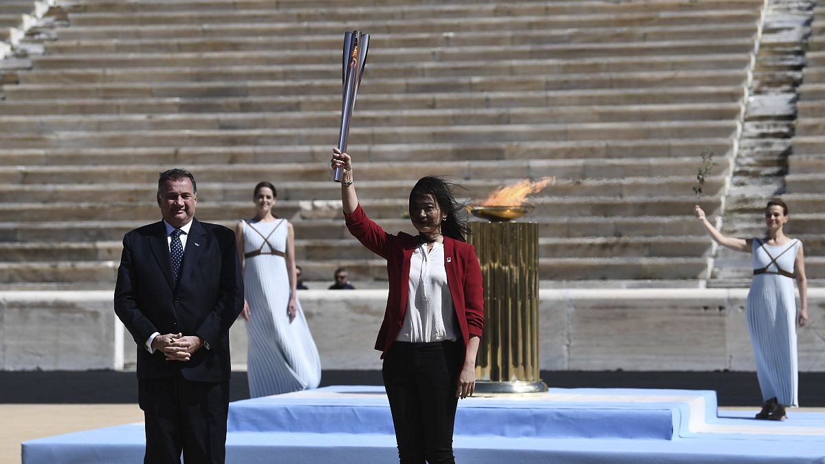 Tokió 2020 - Olimpiai láng, Greece Tokyo Olympics Flame Virus Outbreak, Tokió 2020 - Olimpiai láng