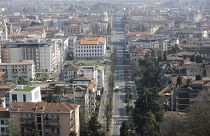 A view of Bergamo, Italy, Tuesday, March 17, 2020.