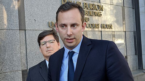 Former Google engineer Anthony Levandowski, right, in front of his attorney, Miles Ehrlich, outside of a federal courthouse in San Francisco, USA, Sept. 24, 2019. Former Google engineer Anthony Levandowski, right, in front of his attorney, Miles Ehrlich, outside of a federal courthouse in San Francisco, USA, Sept. 24, 2019.