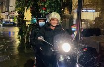 Business owner Chase Hunter delivers pizzas across London for those who donate to charity