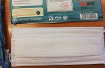 Belgiumban lefoglalt hamisított szájmaszk