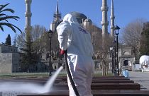 Disinfection of Istanbul's historic Sultanahmet district
