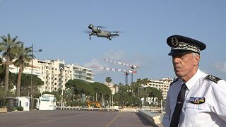 Drone flies over French riviera to enforce confinement