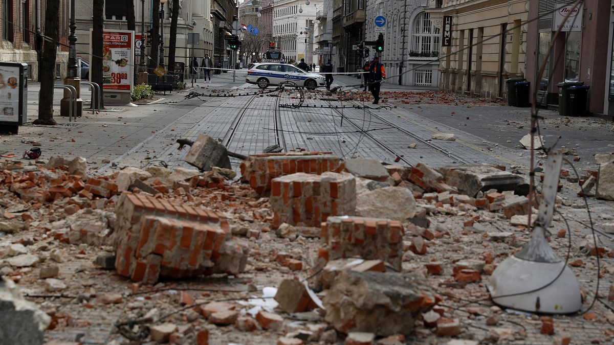 Un sismo de 5,3 importantes daños materiales en Zagreb 
