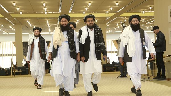 صورة من الأرشيف- وصول وفد من طالبان الأفغاني إلى الدوحة، لتوقيع اتفاق بين طالبان ومسؤولين أمريكيين صورة من الأرشيف- وصول وفد من طالبان الأفغاني إلى الدوحة، لتوقيع اتفاق بين طالبان ومسؤولين أمريكيين
