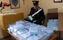 Coronavirus: Italian police arrest two men for stealing over 8,000 face masks