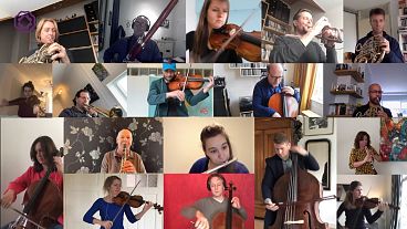 Confinement concerto as isolating musicians play Beethoven from home