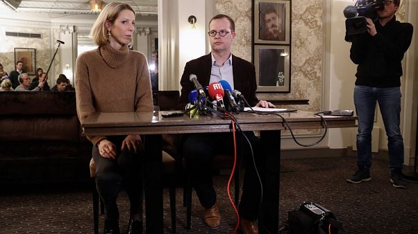 Benjamin Blanchard (R), director general SOS Chretiens d'Orient during a press conference in Paris on January 24, 2020 after four employees went missing in Iraq. Benjamin Blanchard (R), director general SOS Chretiens d'Orient during a press conference in Paris on January 24, 2020 after four employees went missing in Iraq.