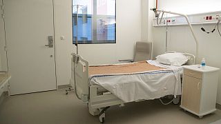 A hermetically sealed room prepared to receive Covid-19 patients is pictured at the Mediterranean institute of infection of La Timone hospital in Marseille, Feb. 27, 2020.