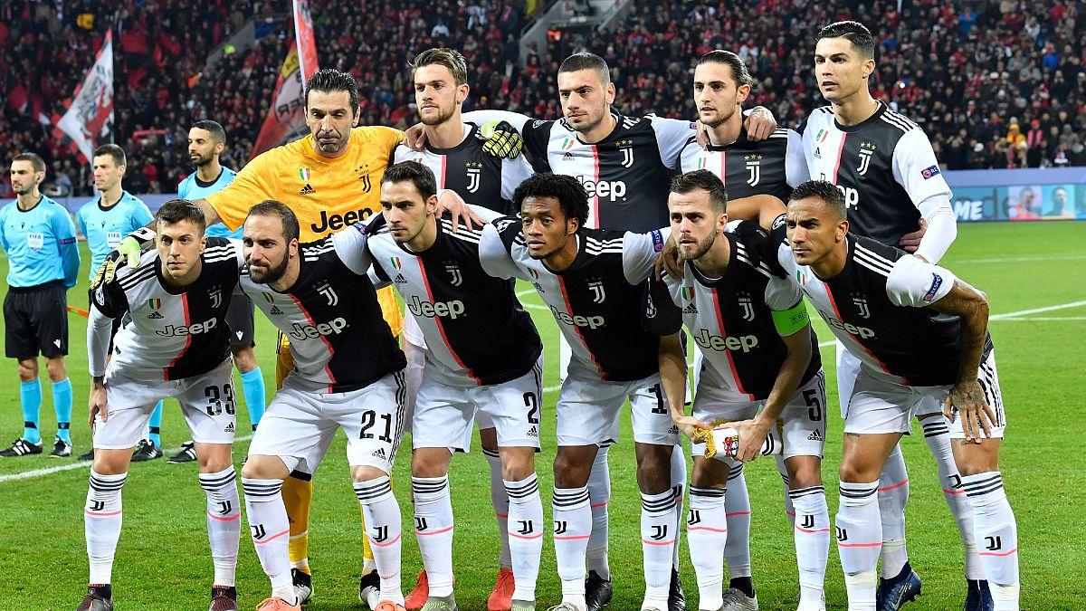 Juventus line up in December 2019