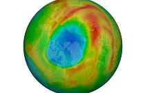 Ozone hole in the Arctic on March 25