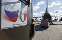 Virus Outbreak Russia Italy