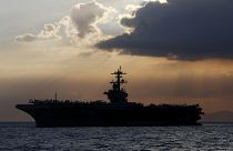 Le porte-avions américain USS Theodore Roosevelt dans la baie de Manille - Philippines - le 13 avril 2018