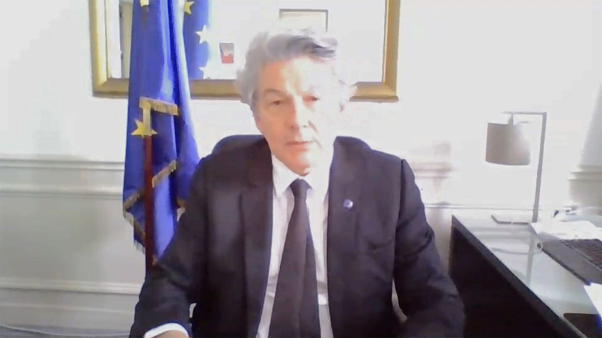 Ο Ευρωπαίος Επίτροπος Εσωτερικής Αγοράς Τιερί Μπρετόν στο Euronews