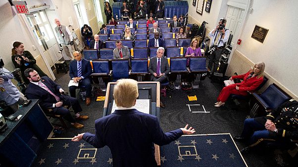 President Donald Trump speaks about the coronavirus President Donald Trump speaks about the coronavirus