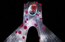 Тегеран: лазерное шоу о коронавирусе