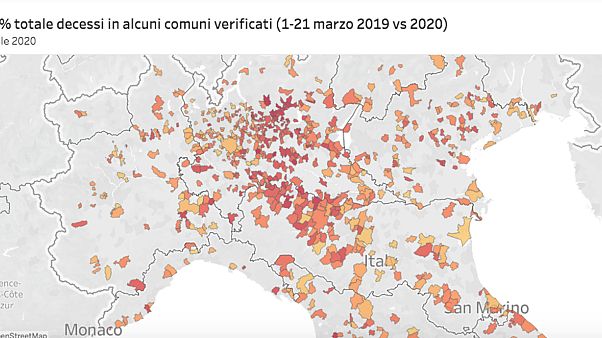 Tavalyi halálozási adatok mutatják a koronavírus pusztítását Olaszországban Tavalyi halálozási adatok mutatják a koronavírus pusztítását Olaszországban