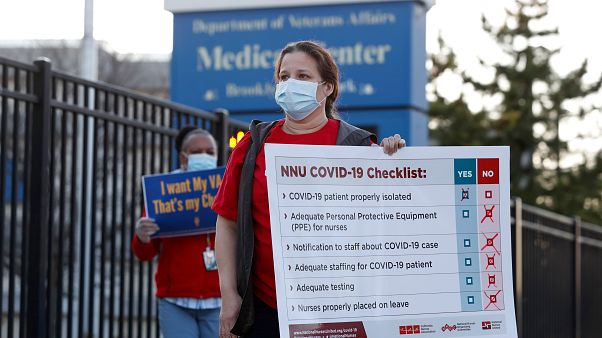 Virus Outbreak - Nurses Protest in USA Virus Outbreak - Nurses Protest in USA