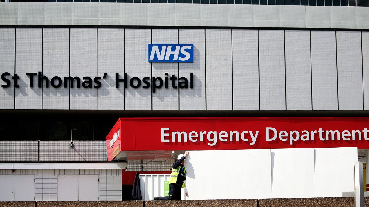 L'hôpital St Thomas, où le Premier ministre britannique Boris Johnson se trouve en soins intensifs, le 7 avril 2020.