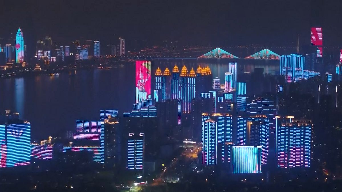 Midnight light show as Wuhan lifts coronavirus lockdown