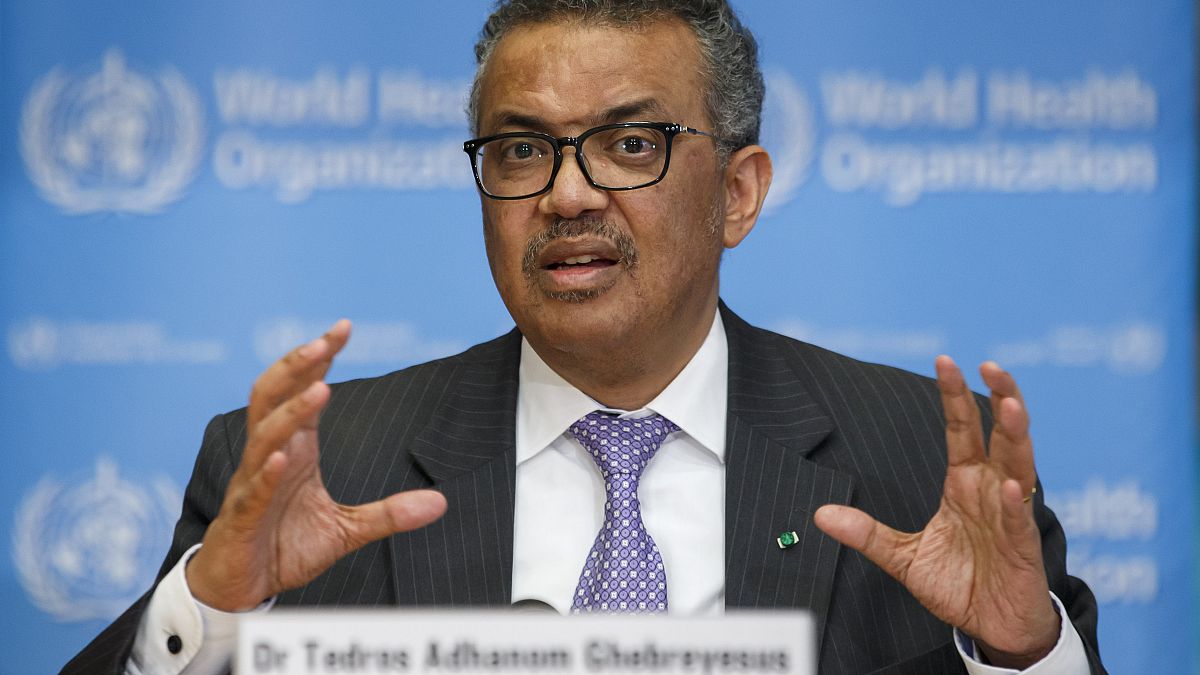 File Photo: Tedros Adhanom Ghebreyesus, Director General of the World Health Organization speaks during a news conference on updates regarding COVID-19