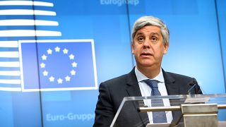 Portuguese Finance Minister and Eurogroup chief Mario Centeno in Brussels on February 17, 2020.