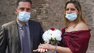 Virus Outbreak Italy Wedding