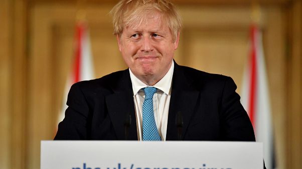 Boris Johnson brit miniszterelnök a Downing Street 10-ben 2020. március 19-én Boris Johnson brit miniszterelnök a Downing Street 10-ben 2020. március 19-én