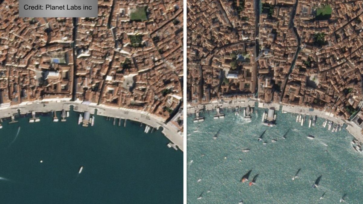 Turizm merkezlerinin Covid-19 öncesi ve sonrası interaktif uydu görüntüleri