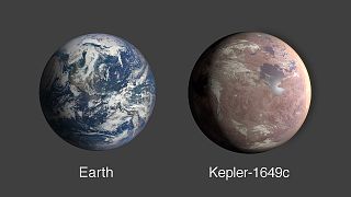 A comparison of Earth and Kepler-1649c, an exoplanet only 1.06 times Earth's radius