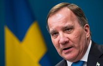 Swedish Prime Minister Stefan Löfven gives a presser about the COVID-19 outbreak in Sweden, March 31, Stockholm
