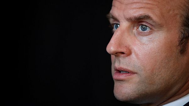 French President Emmanuel Macron near Paris on April 7, 2020. French President Emmanuel Macron near Paris on April 7, 2020.