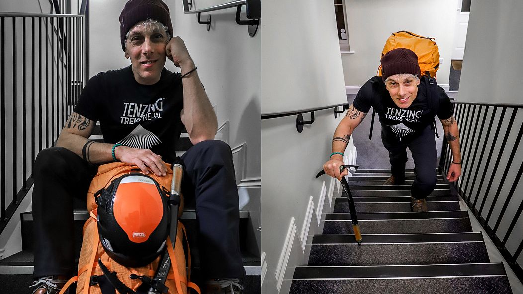 Man attempts Mount Everest from home by climbing 6,506 flights of stairs