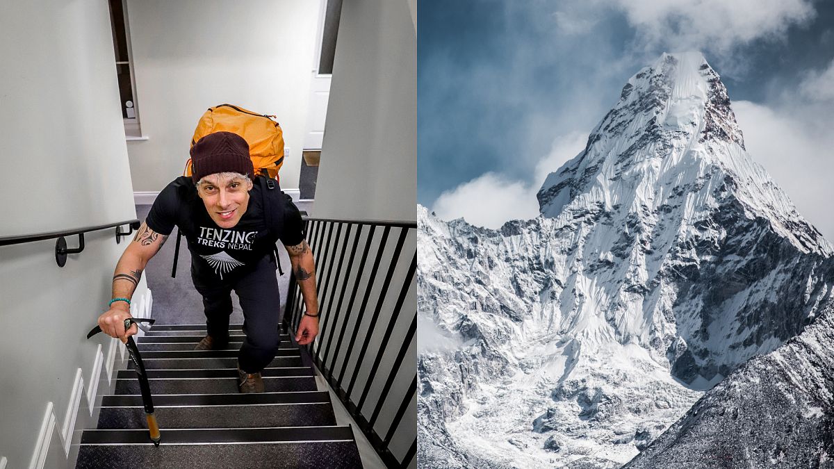 Man attempts Mount Everest from home by climbing 6,506 flights of stairs