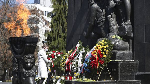 Virus Outbreak Poland Ghetto Anniversary Virus Outbreak Poland Ghetto Anniversary