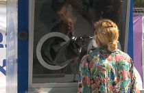 Coronavirus: Israel test booth allows staff-patient separation