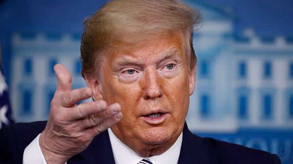 President Donald Trump speaks during a coronavirus task force briefing at the White House, Sunday, April 19, 2020. President Donald Trump speaks during a coronavirus task force briefing at the White House, Sunday, April 19, 2020.